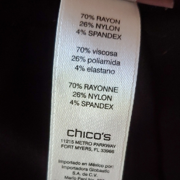 Chico's Black Cropped Ankle Pants with Tapered Fit - Picture 4 of 8